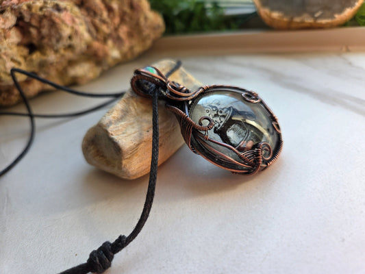 Fire Opal Cauldron Necklace 🧙‍♀️ 🔥