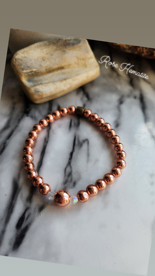 Rose Hematite Bracelet