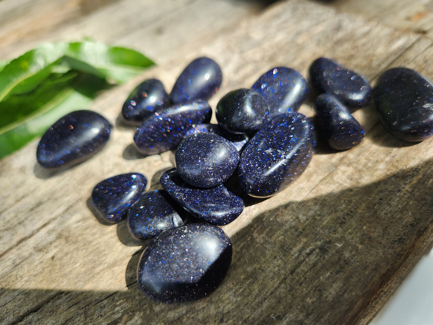 Blue Goldstone Tumbles