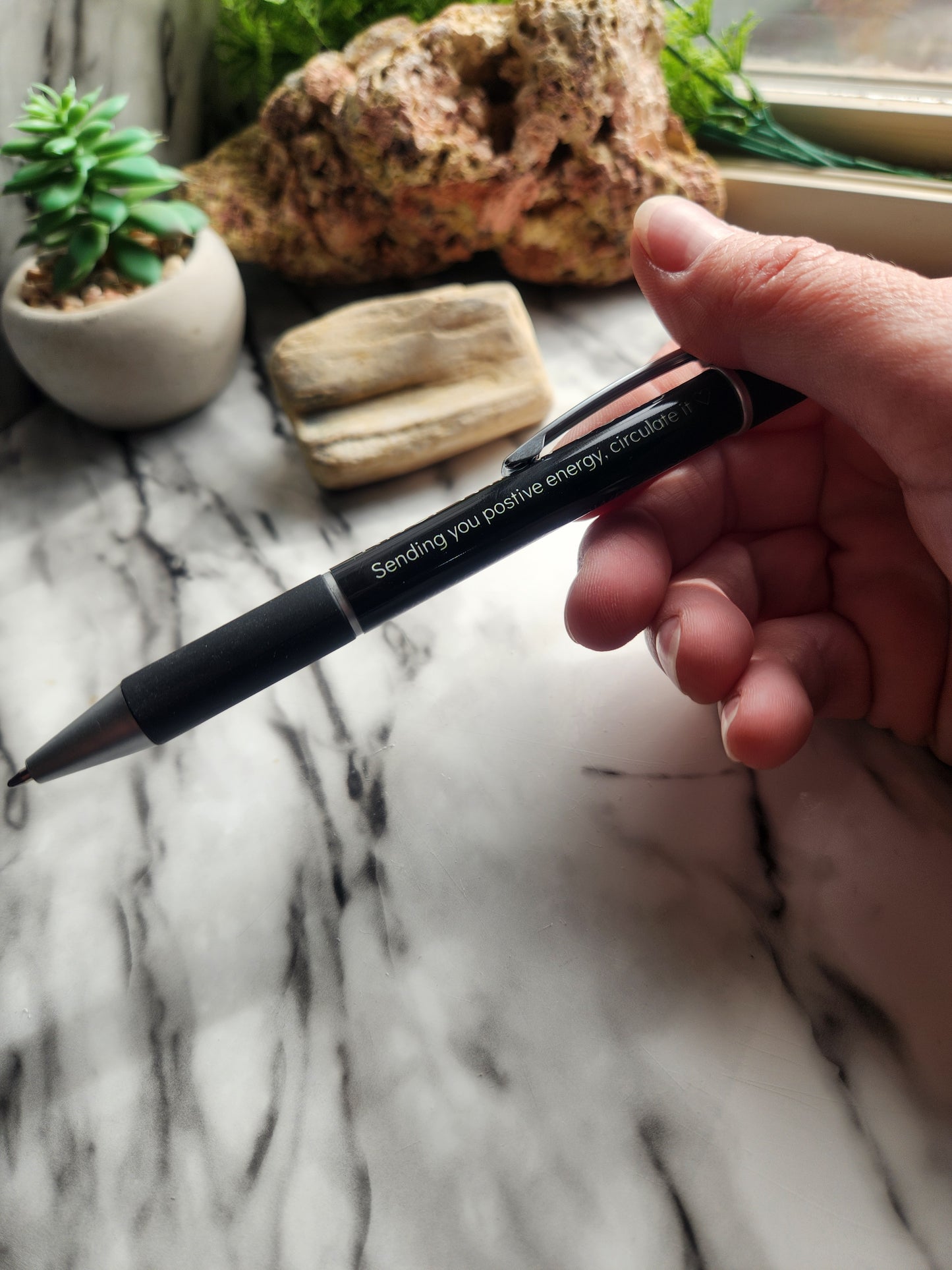 River Willow Design Black Ball Point Pen