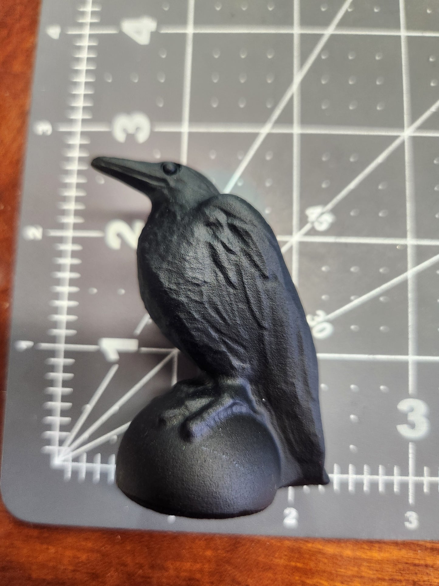 Black Obsidian Crow Carving