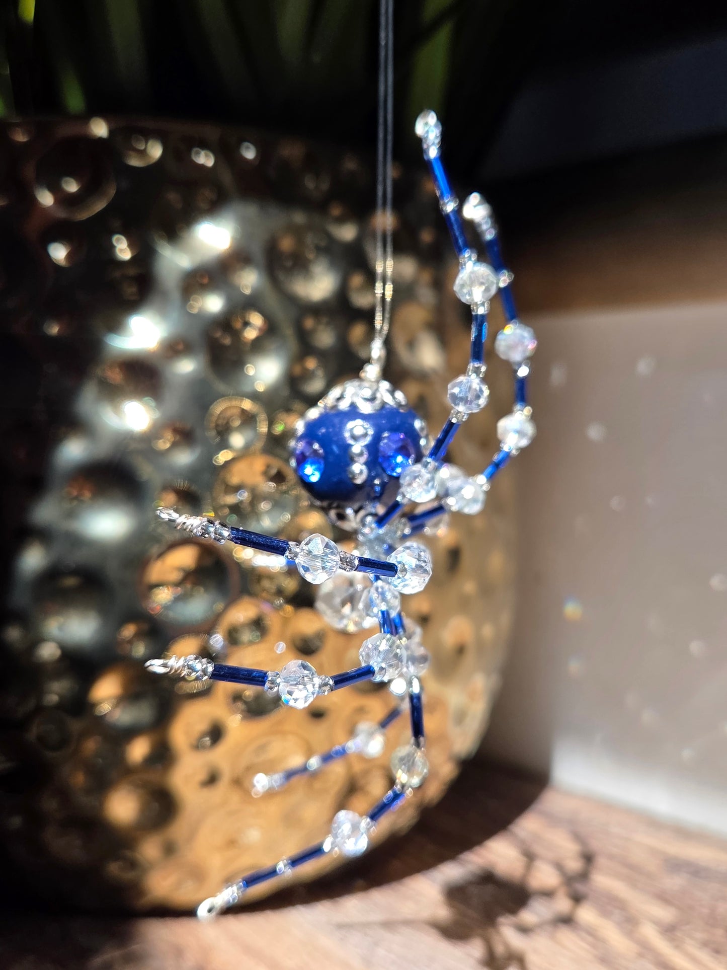 Beaded Sparkle Spider 💙 Dark Blue