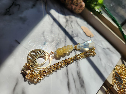 Citrine Car Charm