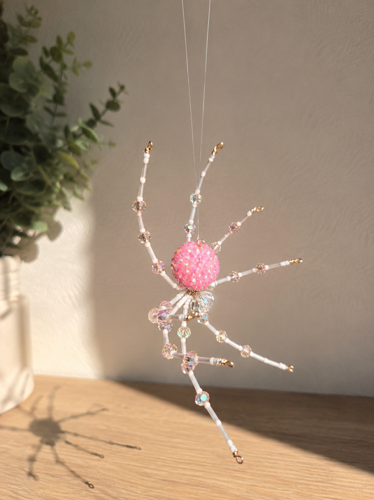 Beaded Sparkle Spider 💓 PINK