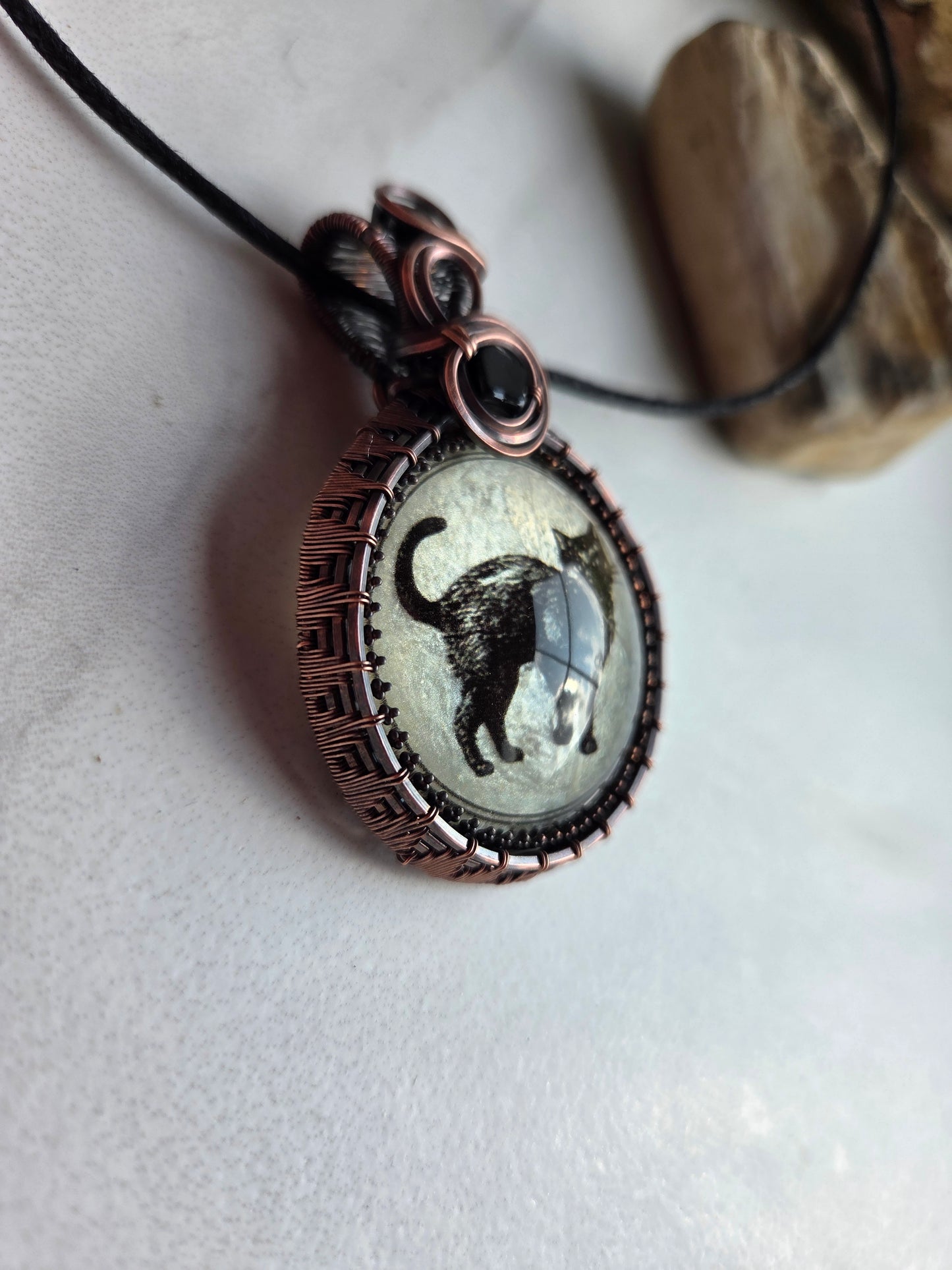 Black Tourmaline Cat Necklace 🐈‍⬛️