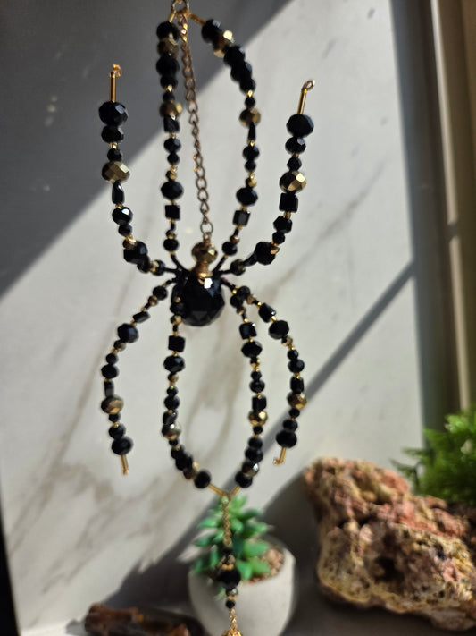 Black Tourmaline Spider Suncatcher 🕷 ⚫️