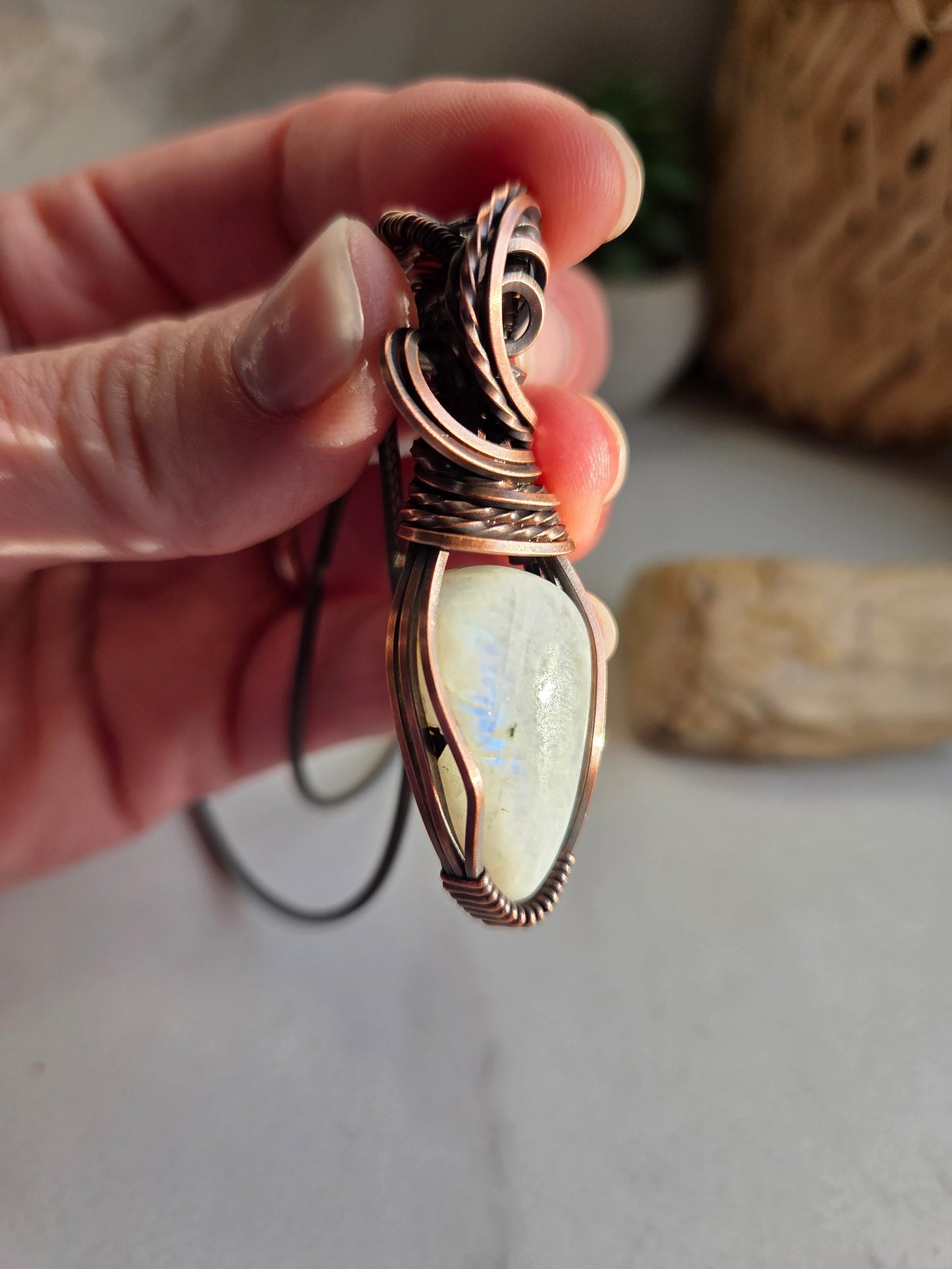 Rainbow Moonstone Necklace 🌈🌙