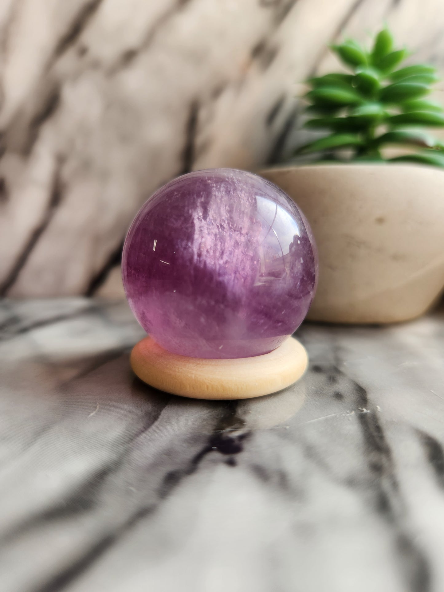 Purple Fluorite Sphere