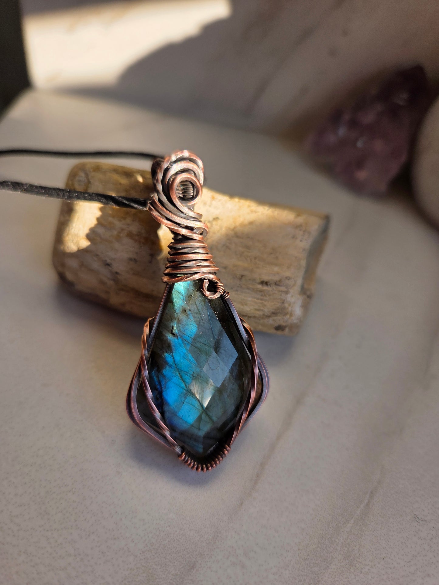 Faceted Blue Labradorite Necklace ✨️