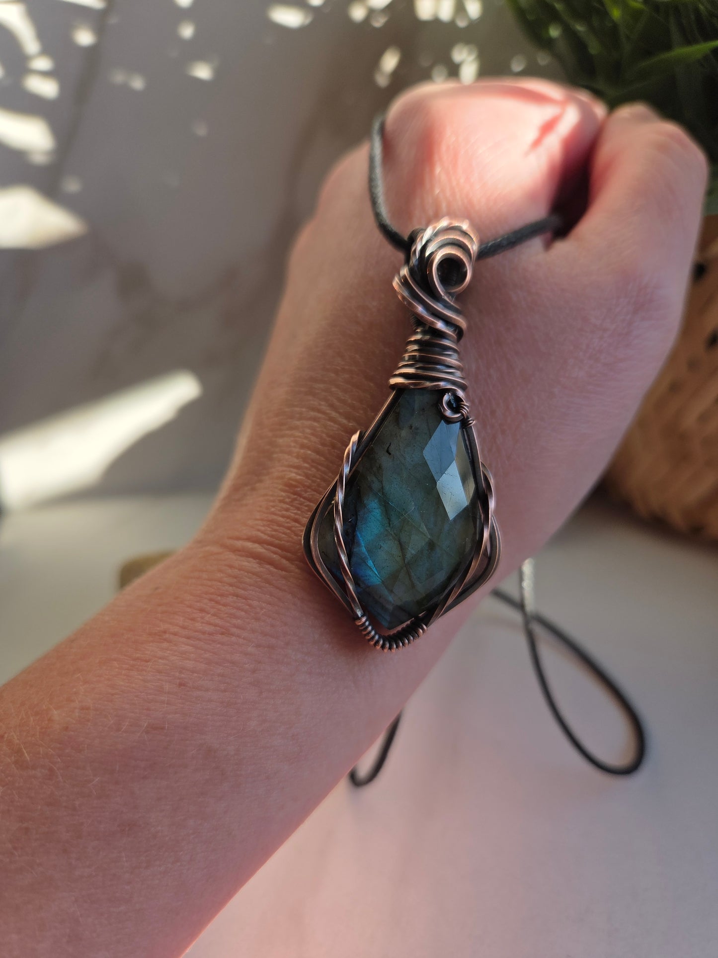 Faceted Blue Labradorite Necklace ✨️