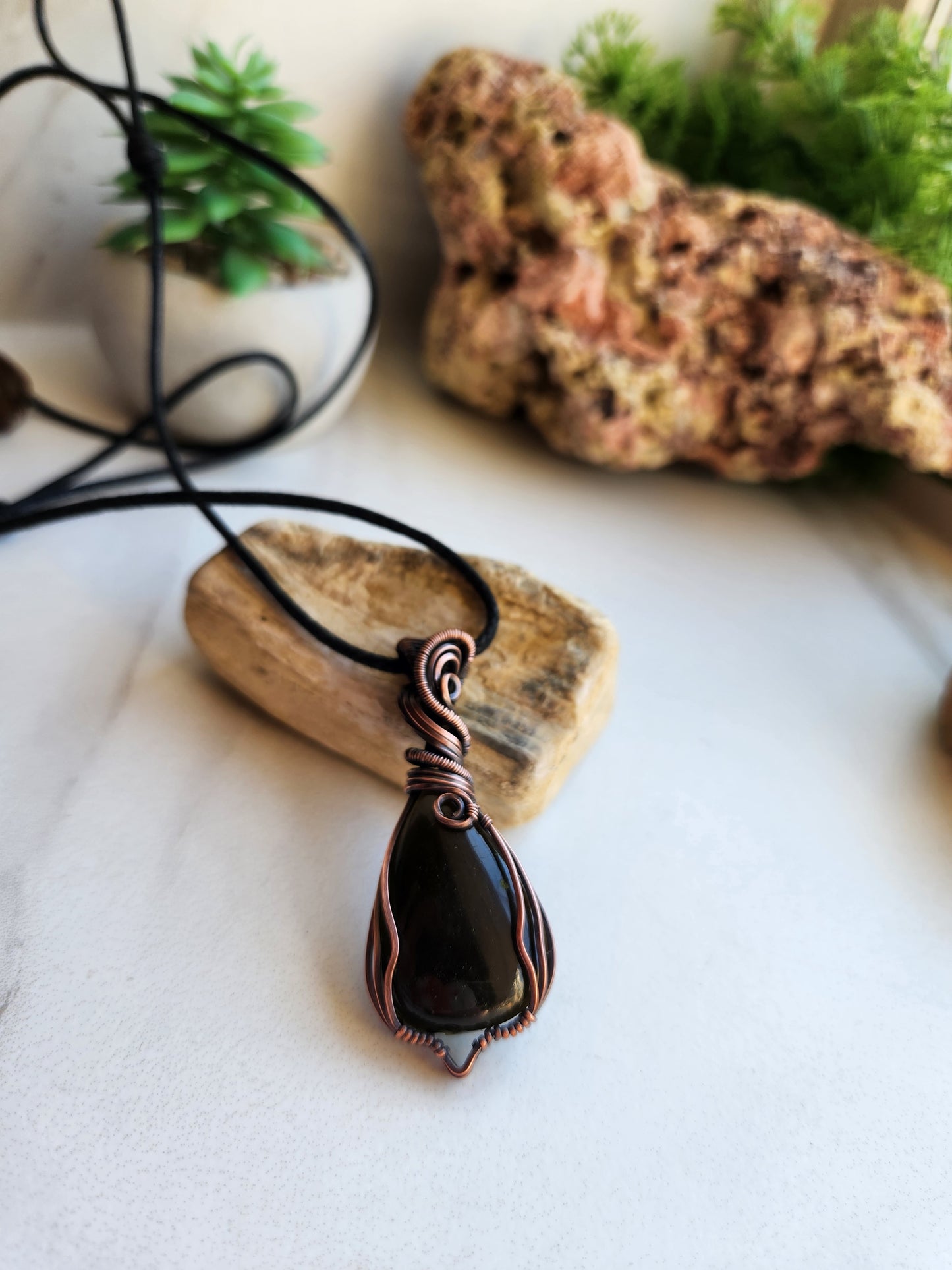 Golden Obsidian Necklace