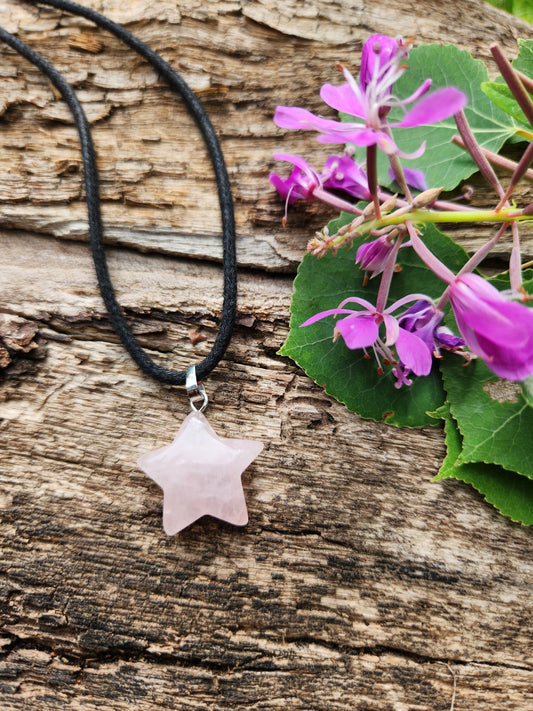 Rose Quartz Star Necklace