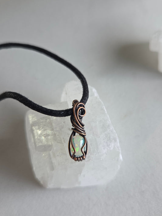 Mini Fire Opal Necklace 🔥