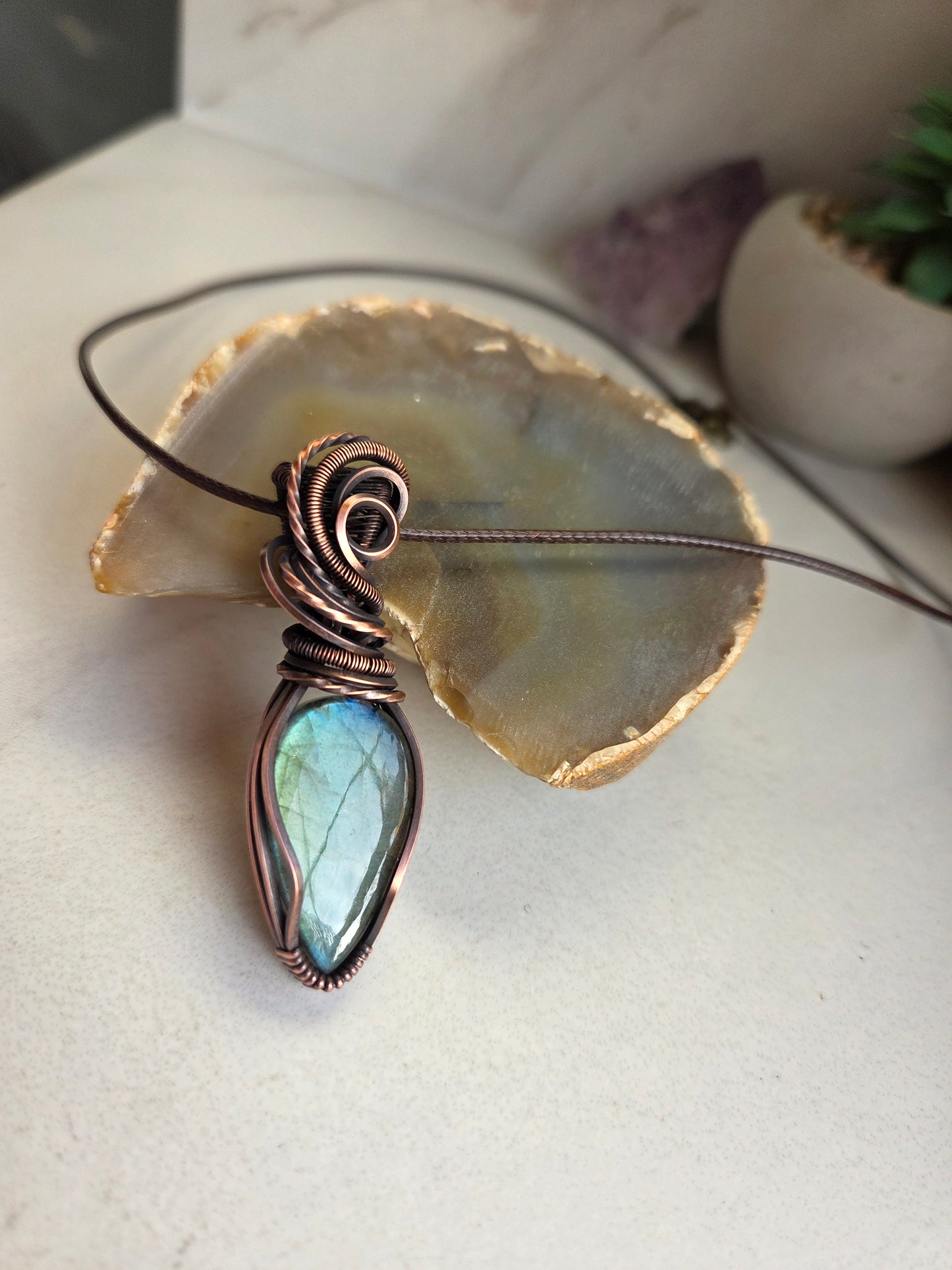 Labradorite Necklace 💙💚