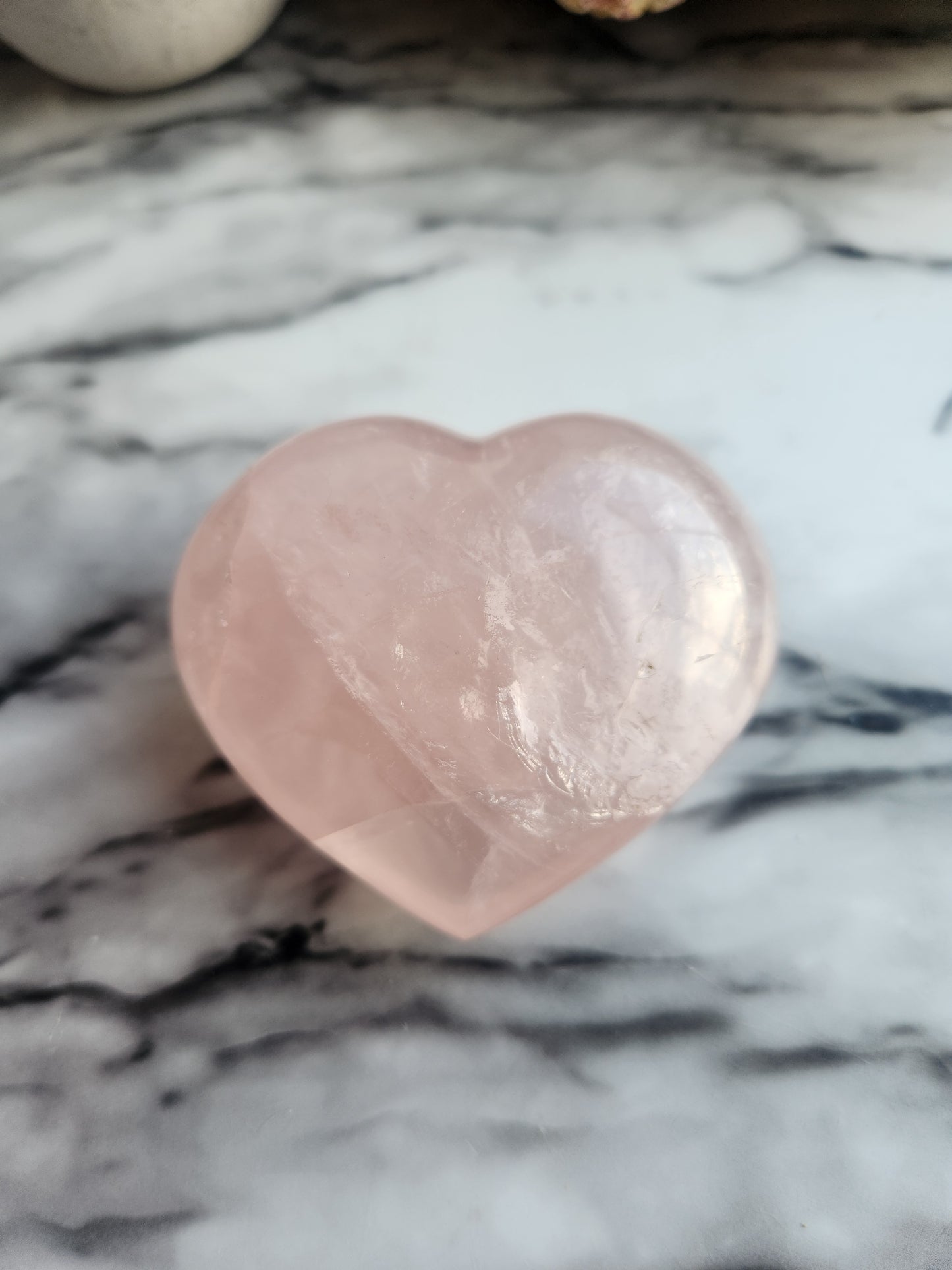 Rose Quartz Heart Carving