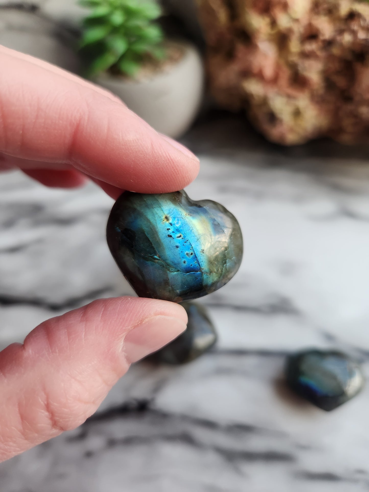 Labradorite Mini Heart Carving