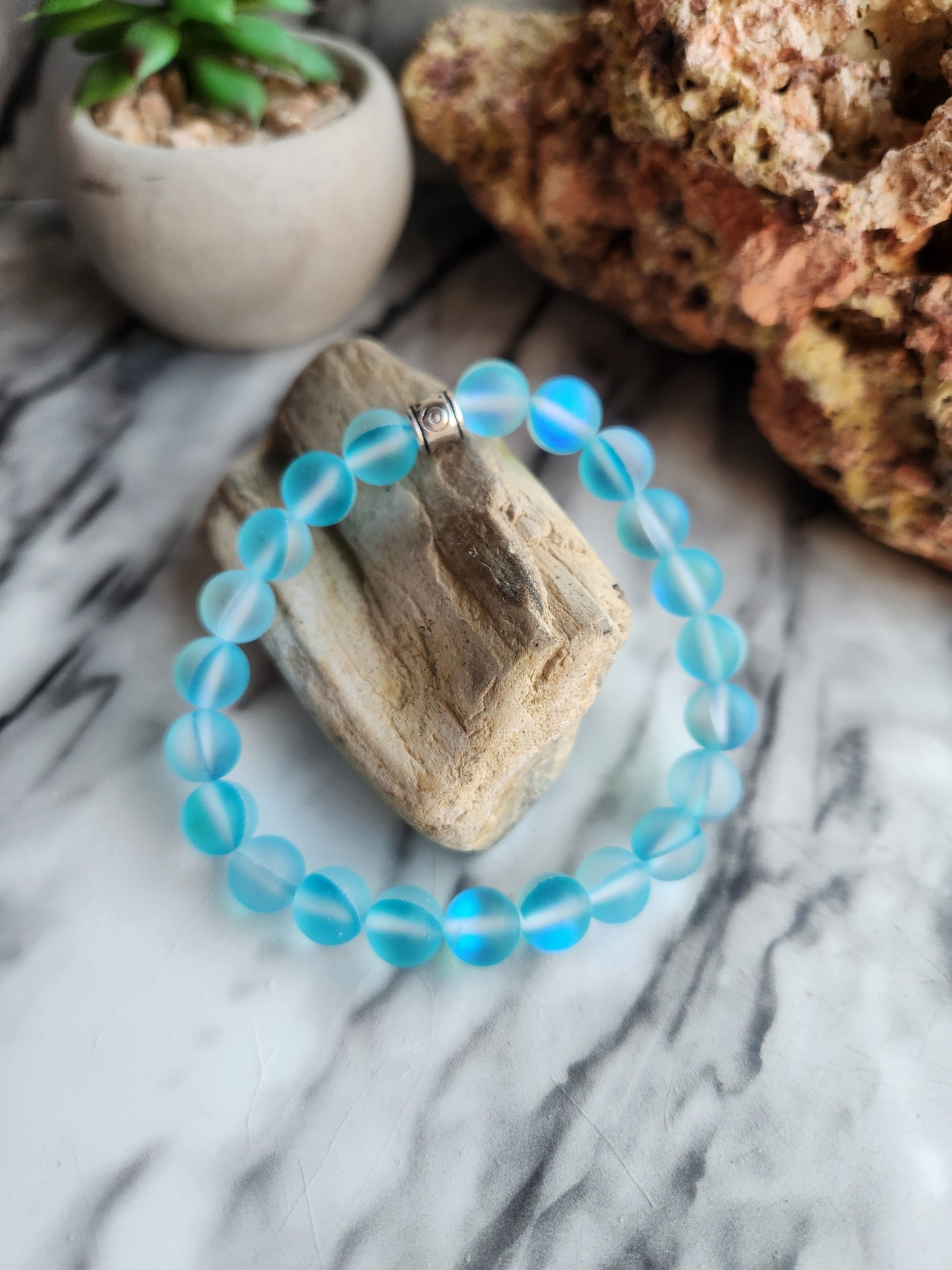 Blue Mermaid Glass Bracelet