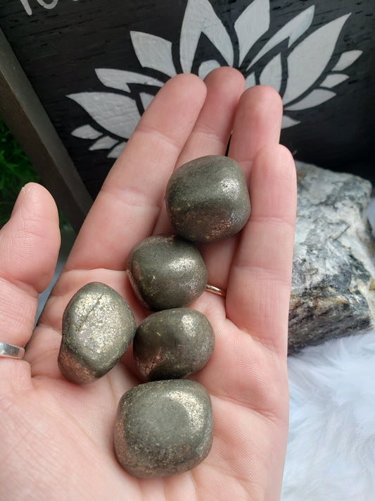 Pyrite Tumbled Stones