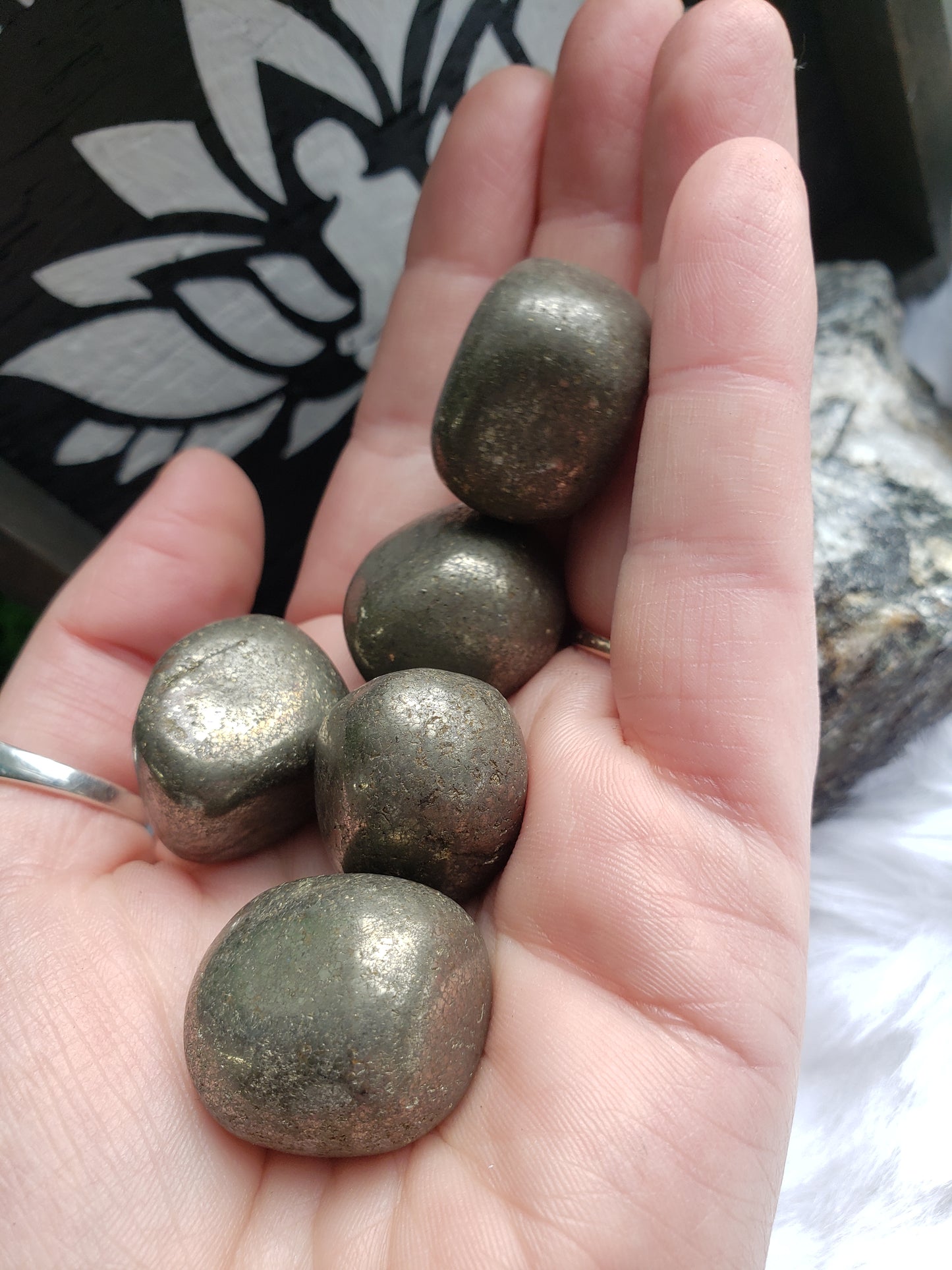 Pyrite Tumbled Stones