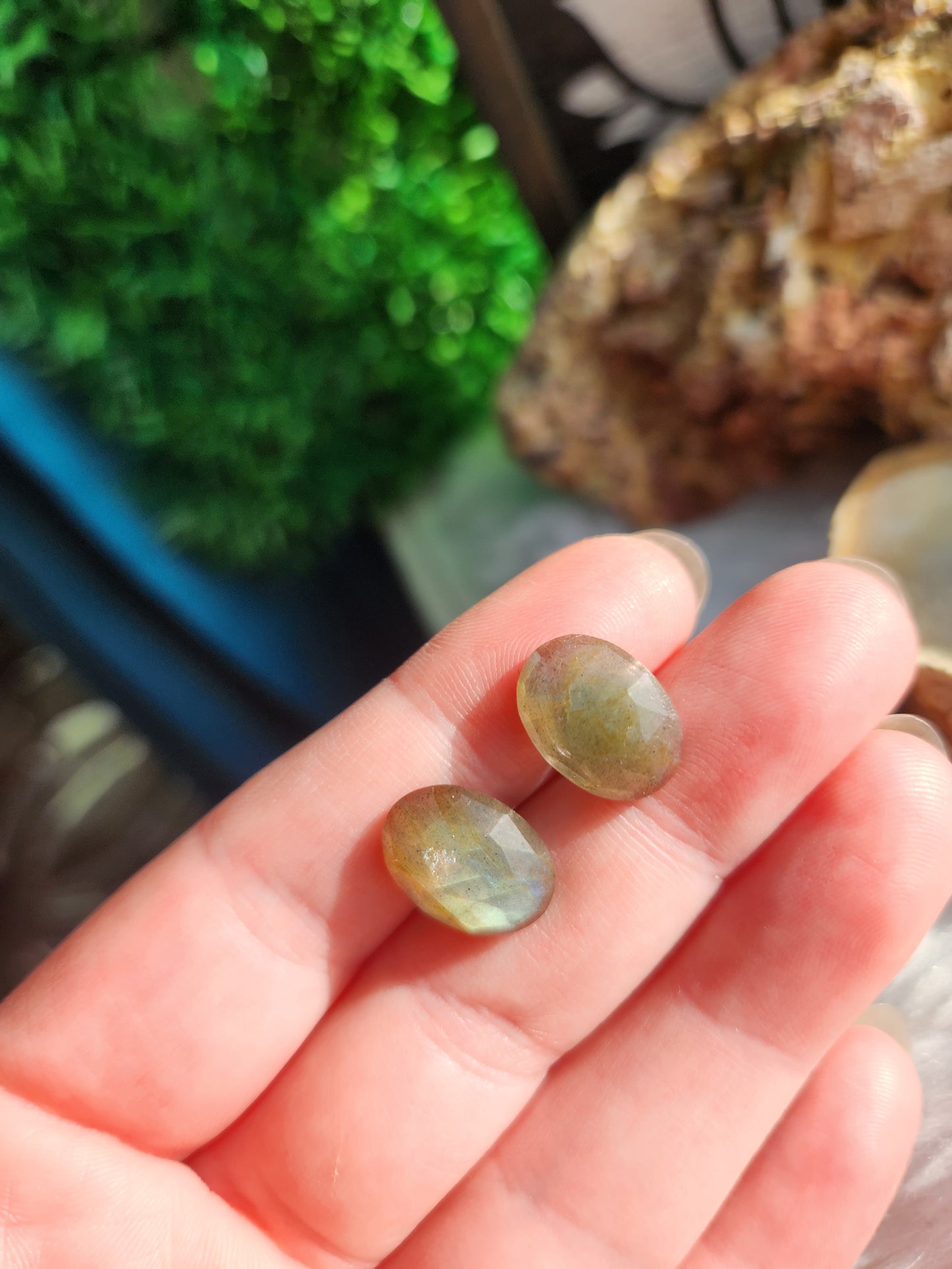 Labradorite Stud Earrings