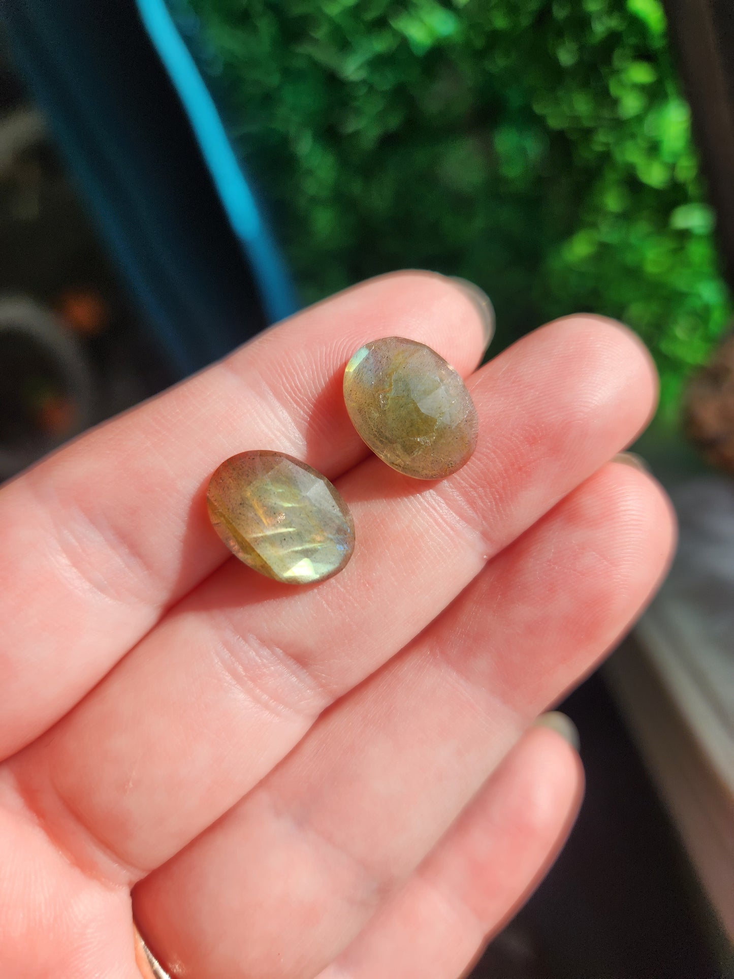 Labradorite Stud Earrings