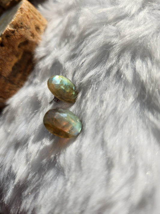 Labradorite Stud Earrings