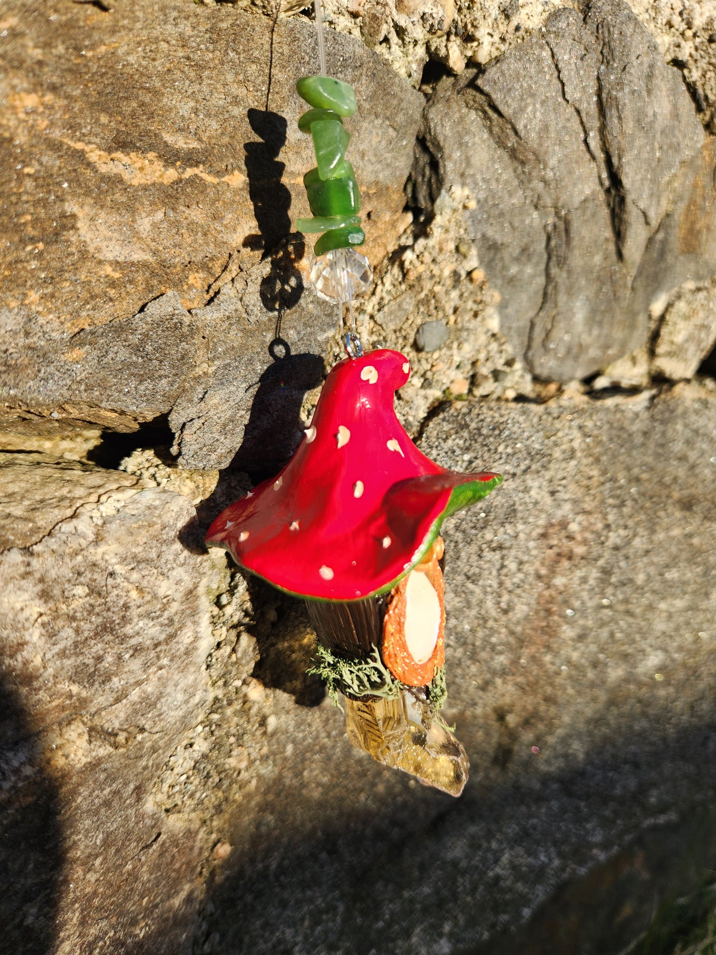 Crystal Mushroom Sun Catcher