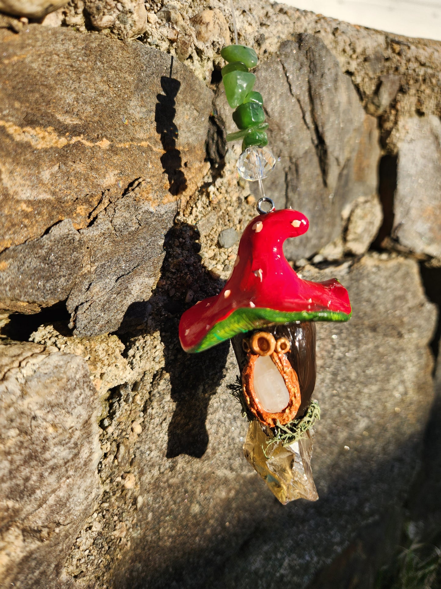 Crystal Mushroom Sun Catcher