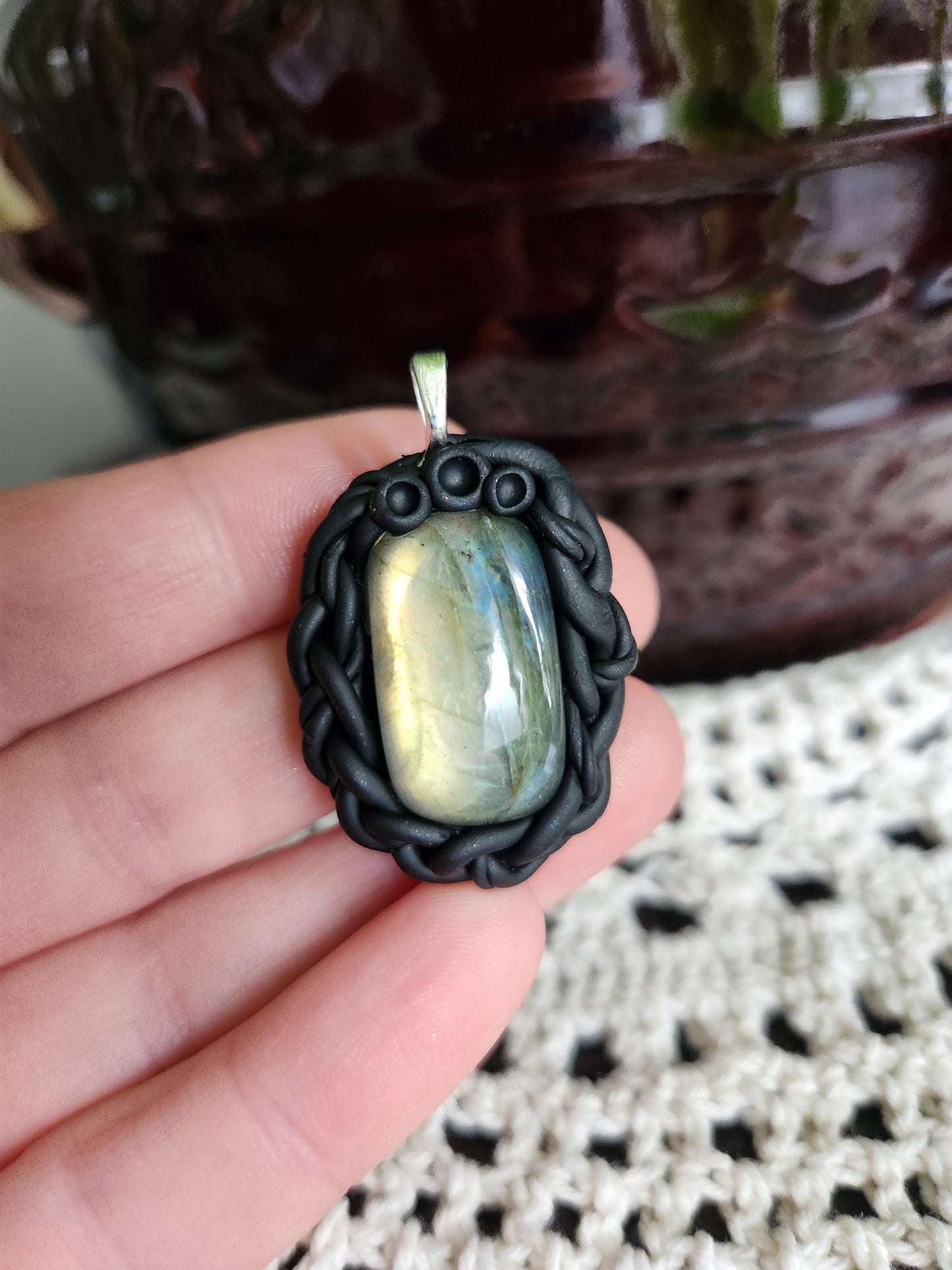 Labradorite Clay Necklace