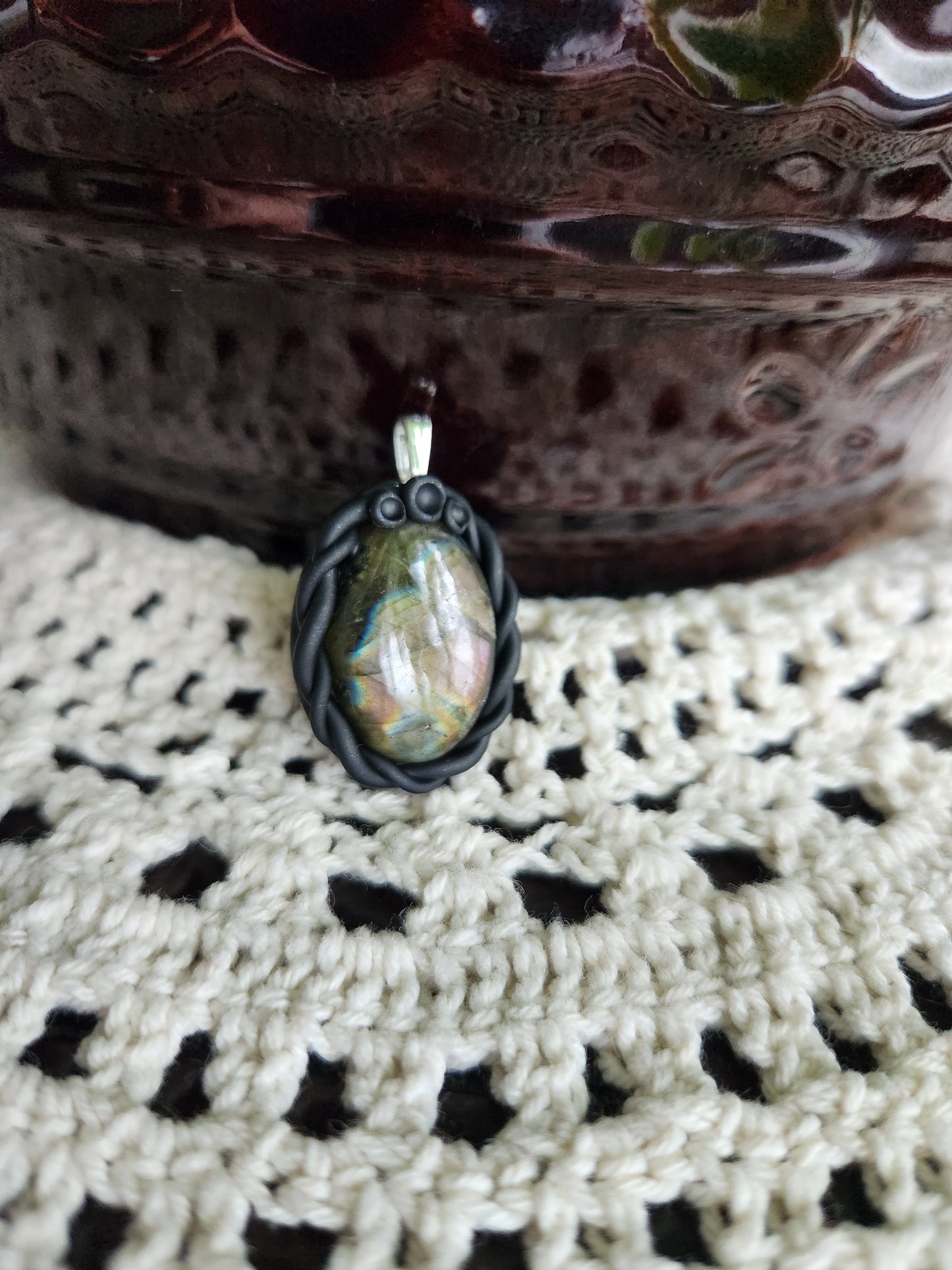 Labradorite Clay Necklace