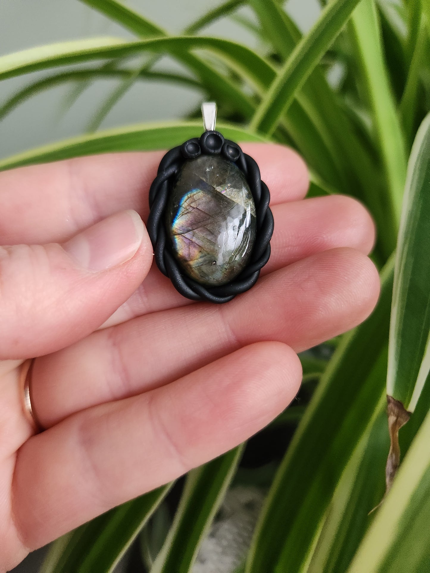 Labradorite Clay Necklace