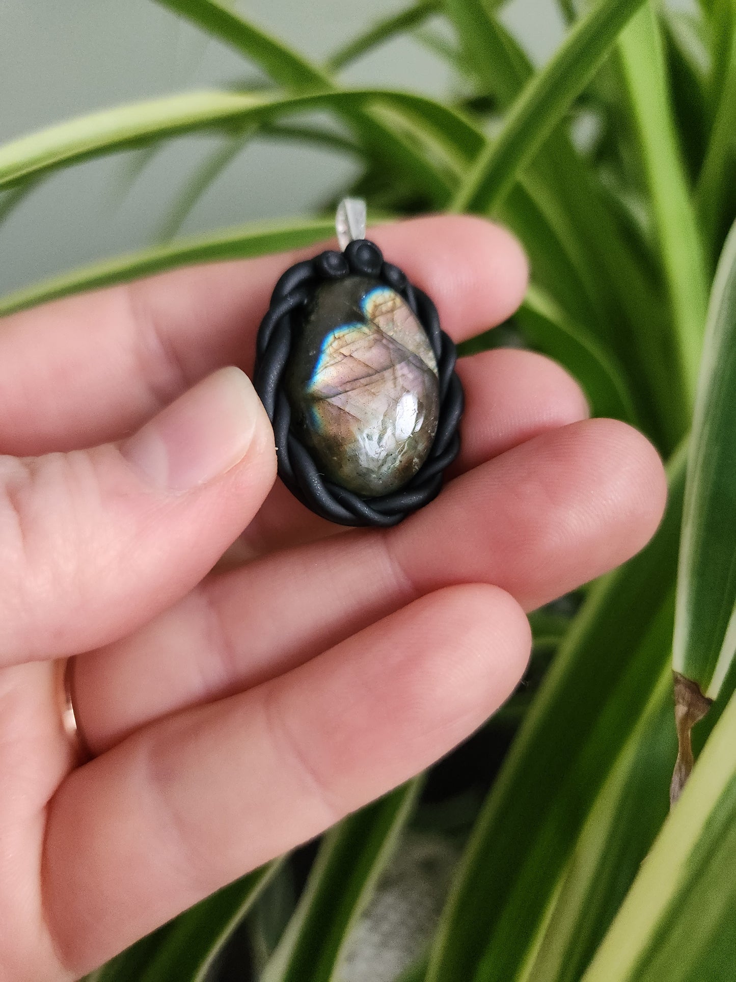 Labradorite Clay Necklace