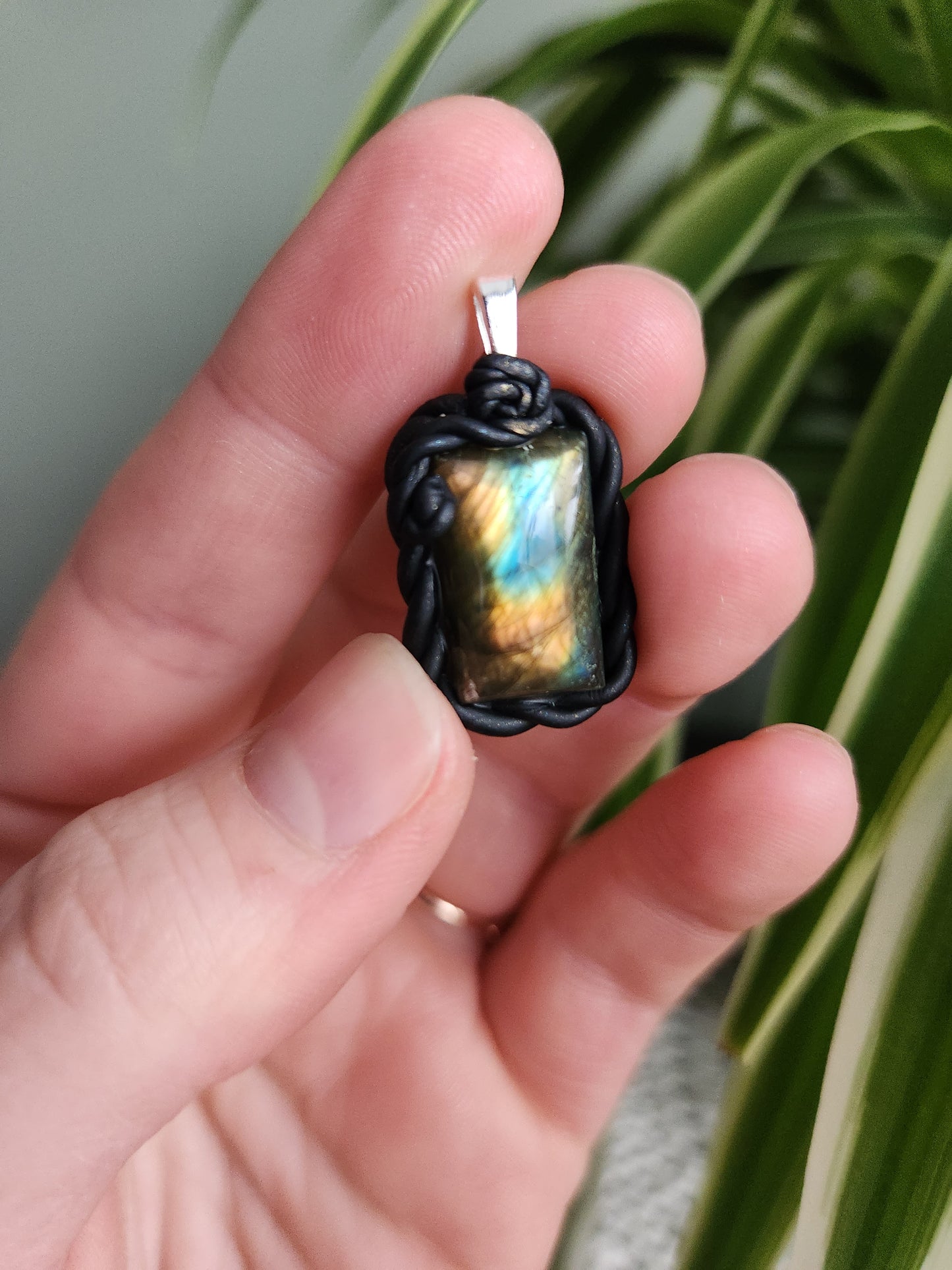 Labradorite Clay Necklace