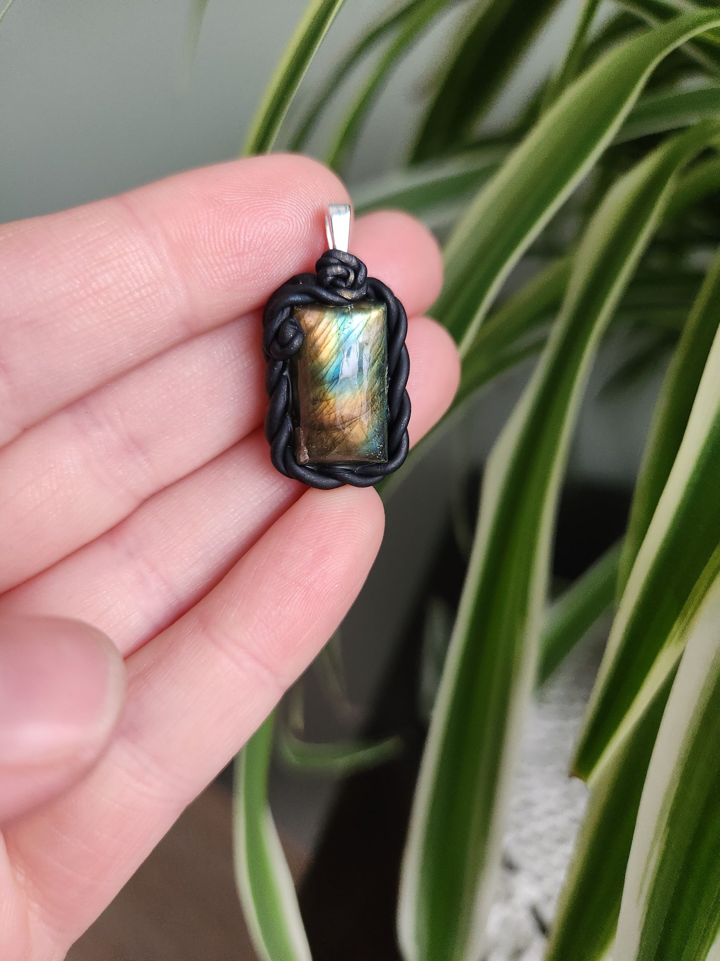 Labradorite Clay Necklace