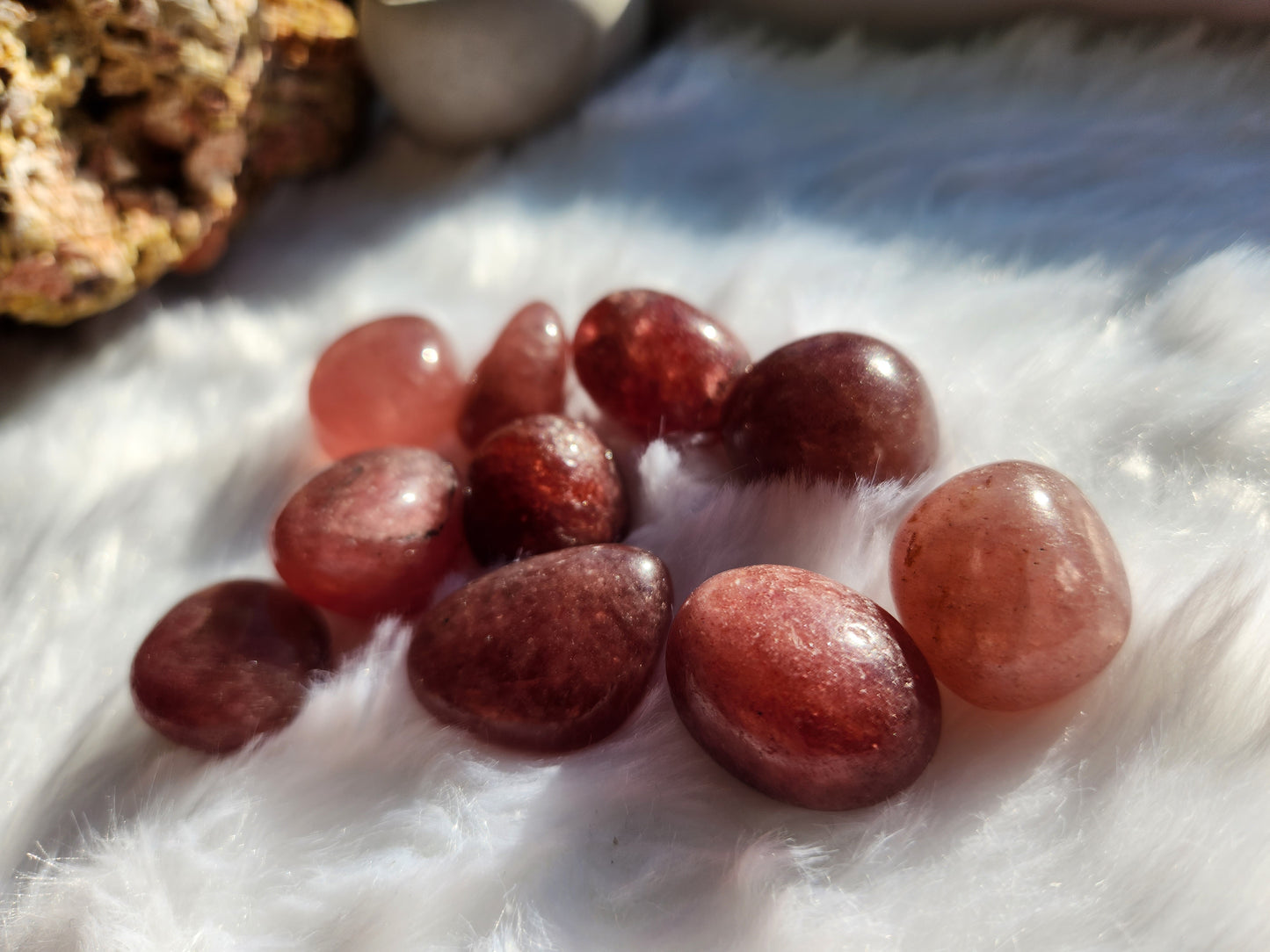 Strawberry Quartz Tumbles