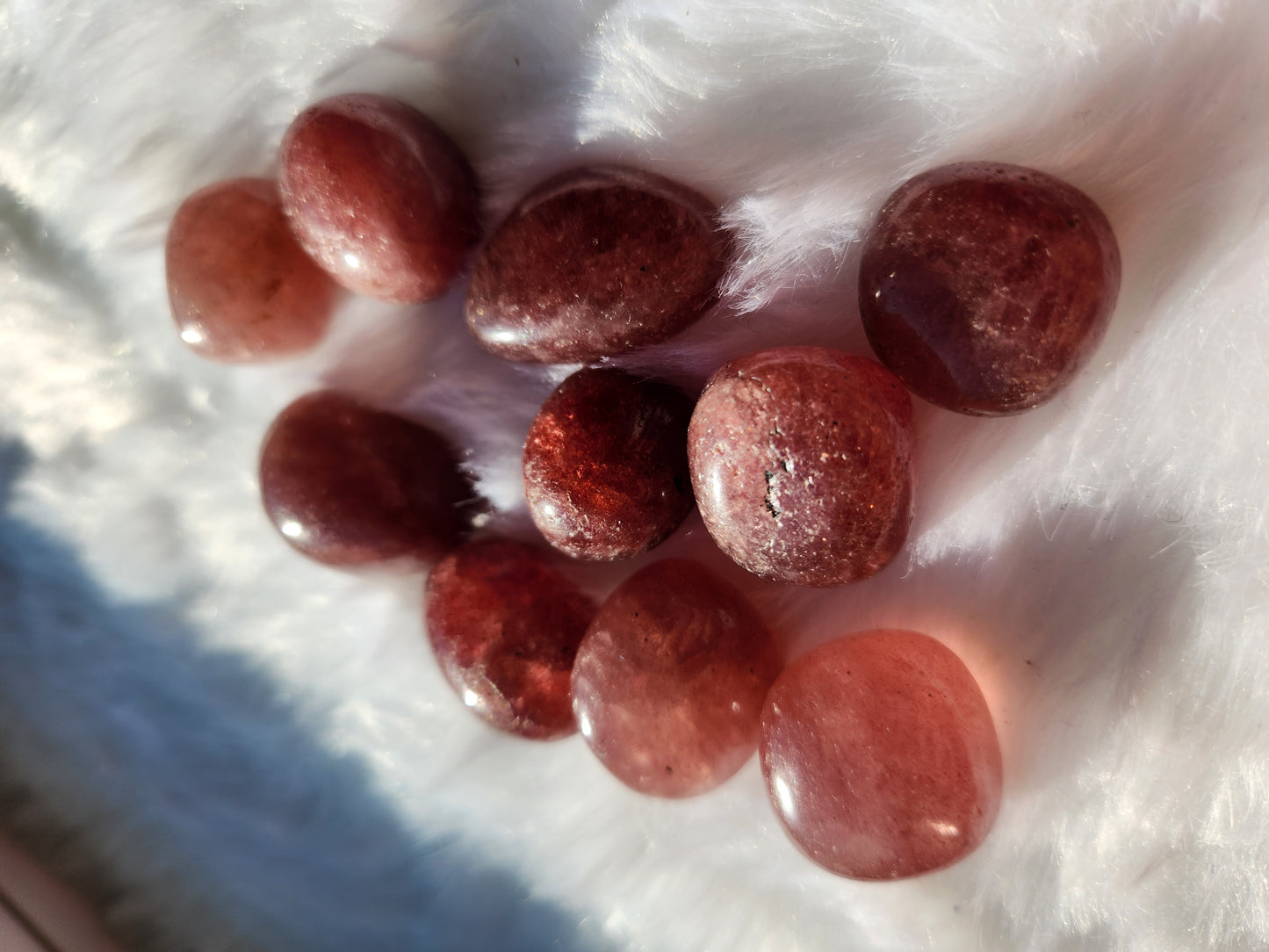 Strawberry Quartz Tumbles