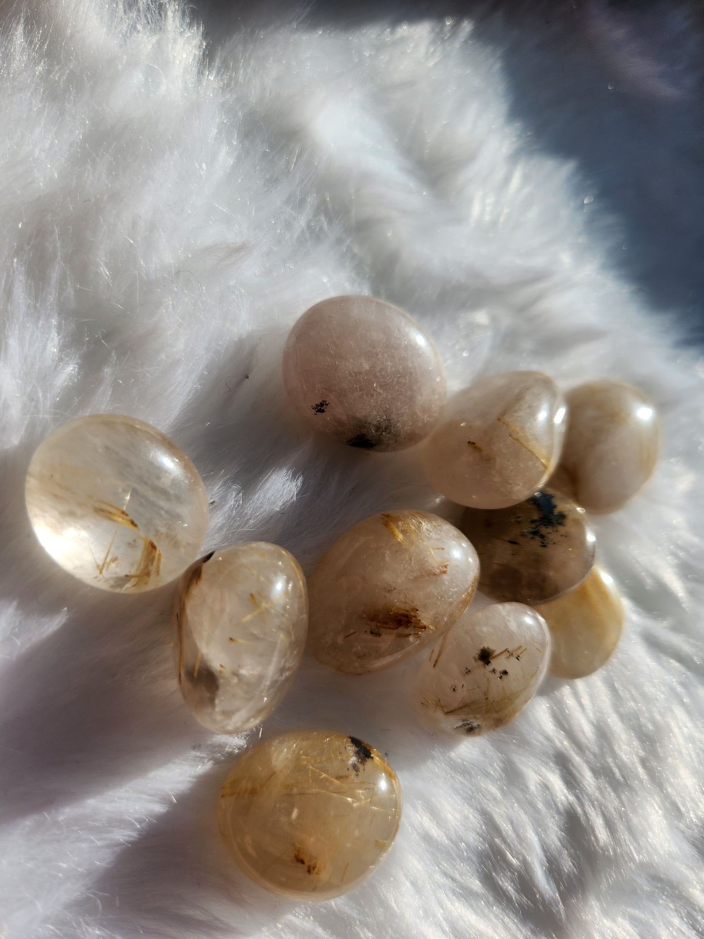 Rutilated Quartz Tumbled Stones