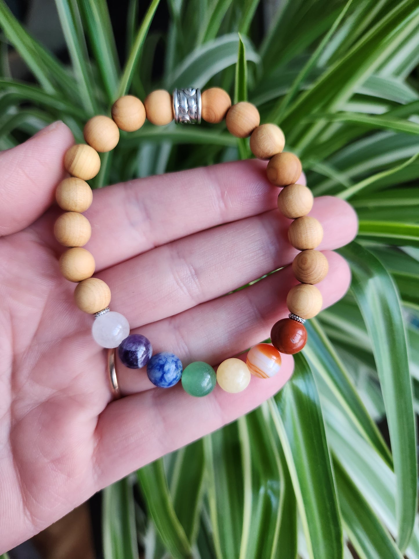 Chakra 7 and Sandalwood Bracelet