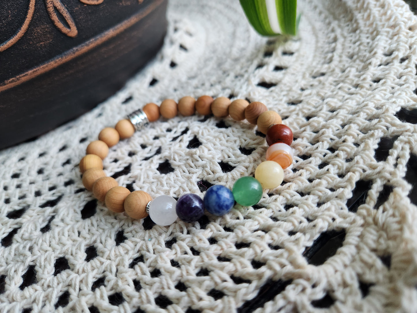 Chakra 7 and Sandalwood Bracelet