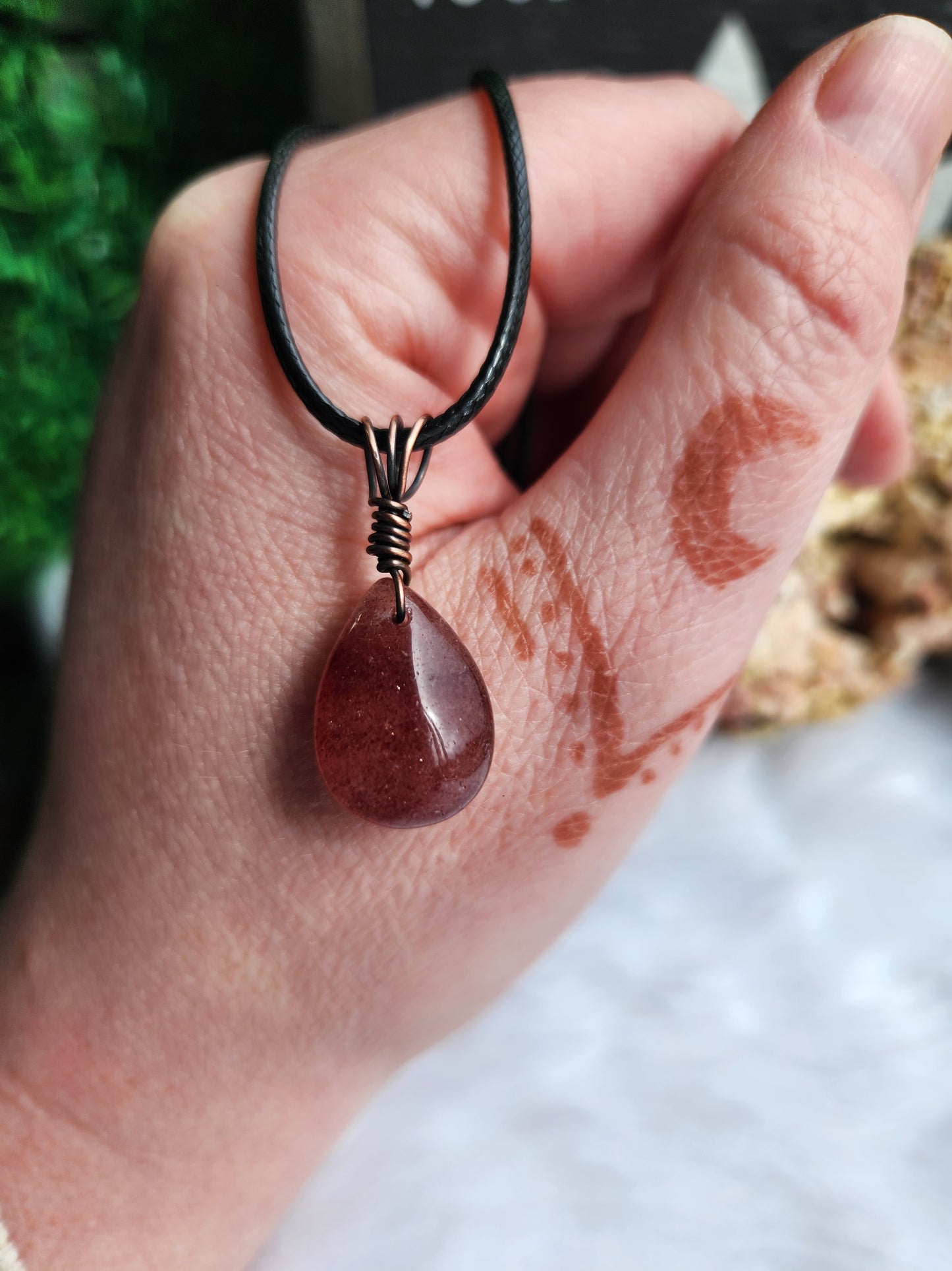 Strawberry Quartz Necklace