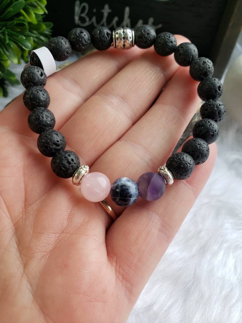 Anxiety Bracelet with Lavastone